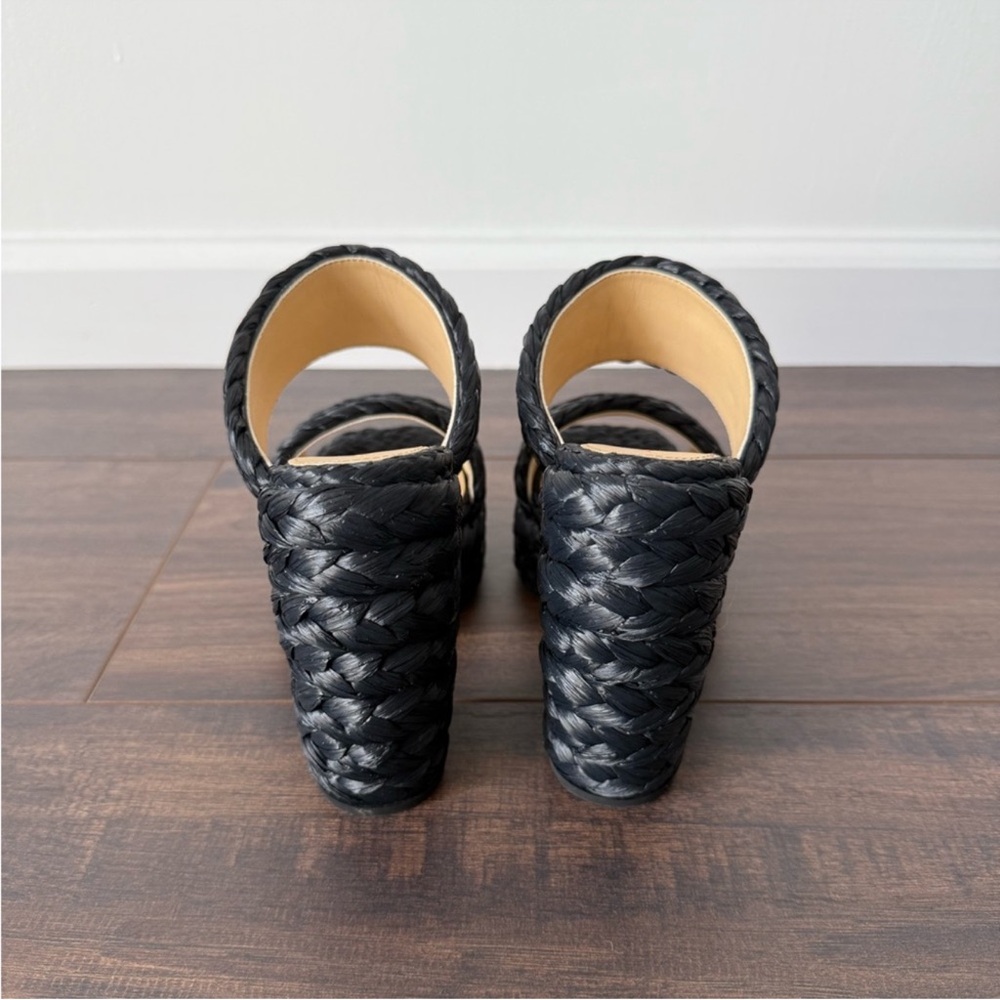 BOTTEGA VENETA Woven Straw 120 Platform Sandals - Picture 6 of 11